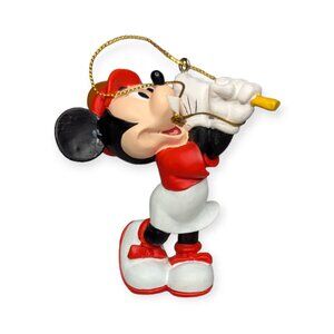 Vintage Disney Minnie Mouse Golfing Christmas Ornament